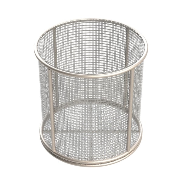 Anysizebasket Round Wire Mesh Basket: 6Dia. x 6H, 304 SS, 3/16 Rod Frame, No Handles, Mesh: 4 x .063 TMT-060RND060-N04S - main